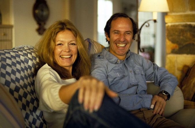 Gloria Steinem and Mort Zuckerman photo