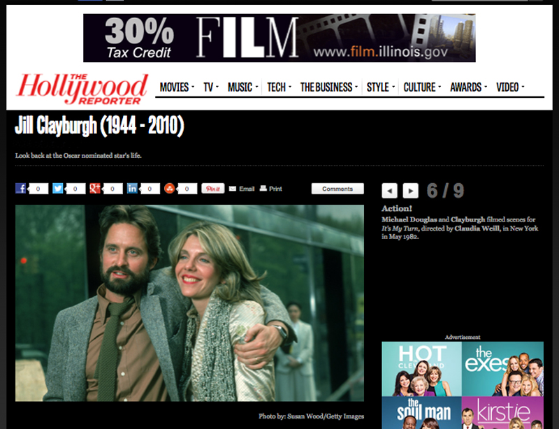 Jill Clayburgh and Michael Douglas in The Hollywood Reporter