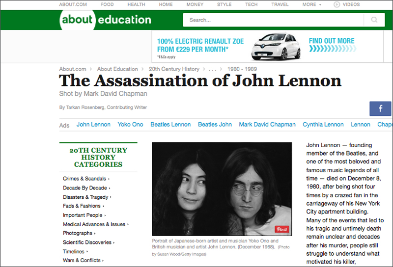 John & Yoko on About.com