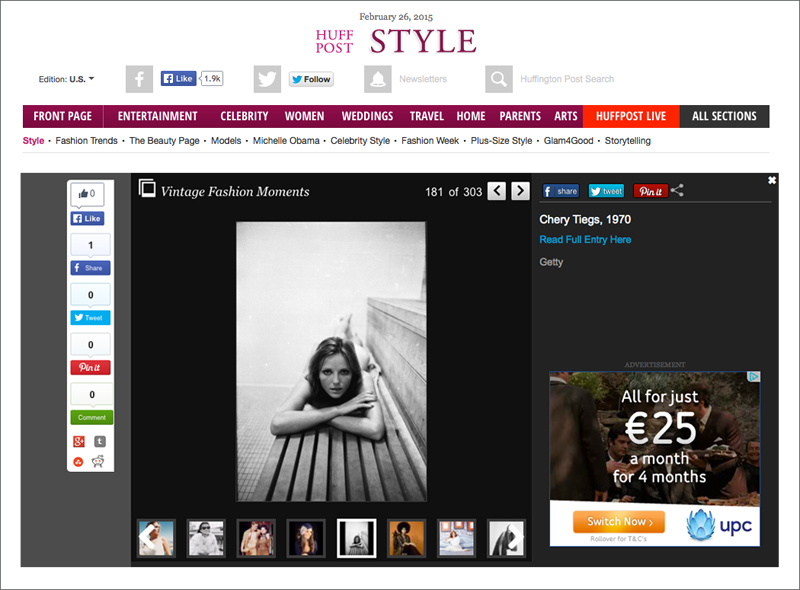 Cheryl Tiegs in The Huffington Post