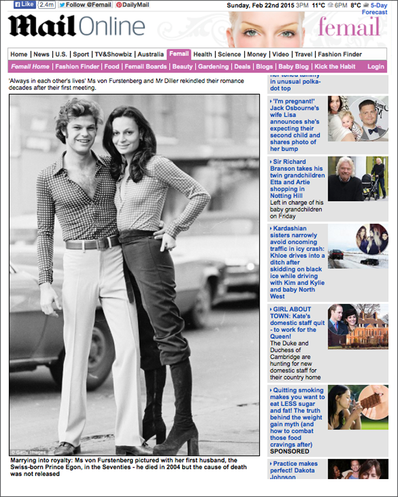 Diane Von Furstenberg in The Daily Mail
