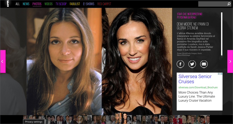 Gloria Steinem on E! Online