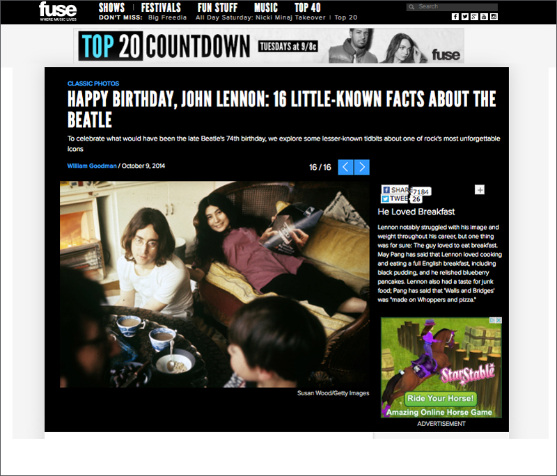 John & Yoko on Fuse.com