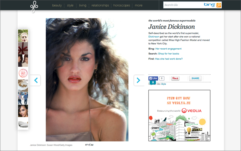 Janice Dickinson on GLO.com
