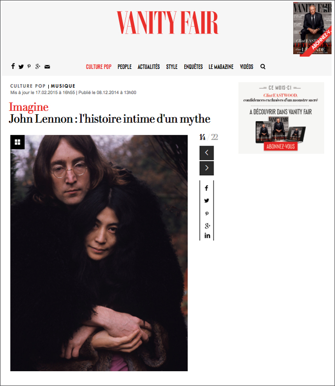 John & Yoko in Vanity Fair