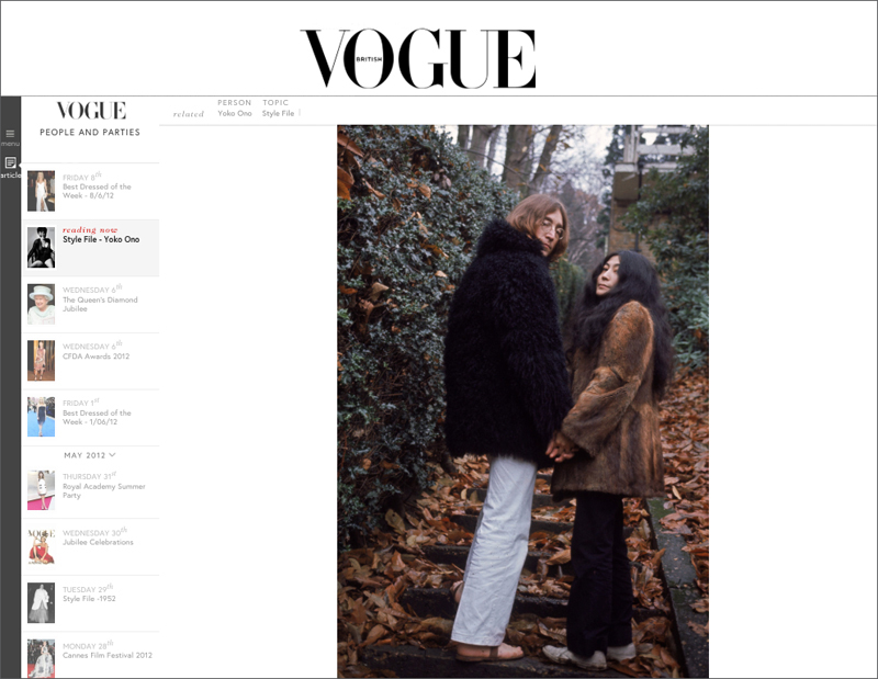John & Yoko in Vogue
