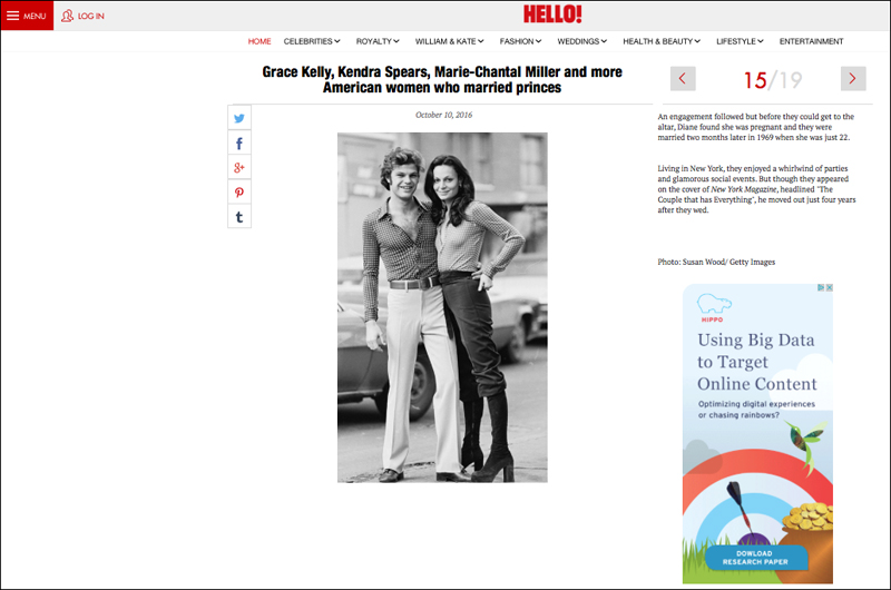 Diane Von Furstenberg in Hello Magazine